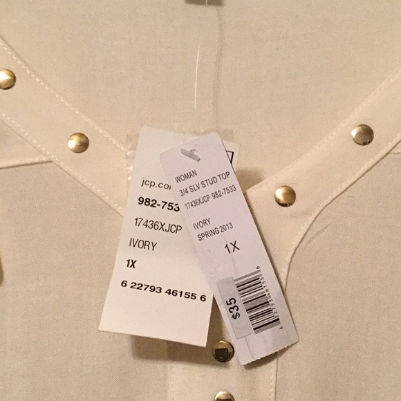 NWT Ivory Blouse - Picture 3 of 4